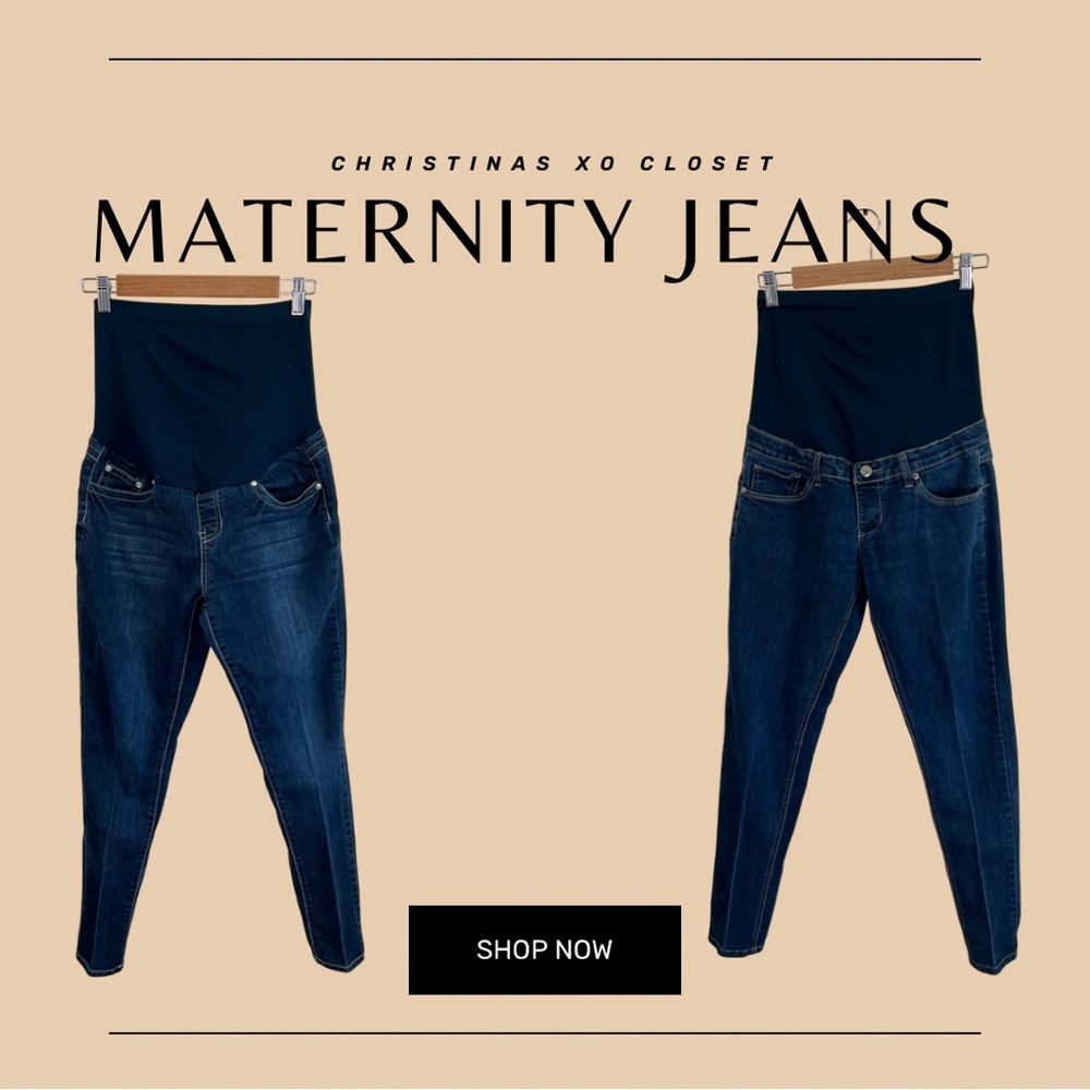 Maternity Jeans in Dark Blue Bundle Size Medium